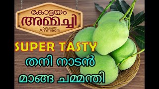 അടിപൊളി മാങ്ങാ ചമ്മന്തി  തനിനാടൻ രീതിയിൽ  Kottayam Ammachi  Making Video with English Subtitle [upl. by Tynan]