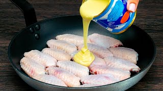 Pour condensed milk over the chicken wings and you will thank me for this brilliant idea [upl. by Clayson]