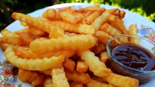 Fried french fries until theyre crispy and deliciousTime lapse [upl. by Eetnahs]