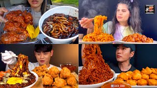 ASMR Best Fast Food Spicy Noodles  Chicken Mukbang Compilation  Satisfying Big Bites [upl. by Akeimahs]