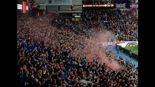 Rangers fans celebrate after final whistle in historic Europa League Semifinal against RB Leipzig [upl. by Nickey]