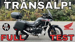 New Honda Transalp 750 Full On and Off Road Test and Review [upl. by Tera239]