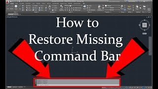 How To Restore Missing Command Bar In AutoCAD 2017  DigitalKnowledge [upl. by Namruht]