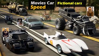 Fictional Cars and Movies Car Speed  Top Speed of Fictional Cars [upl. by Yerxa731]