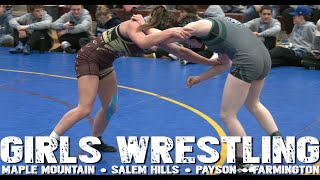 Girls Wrestling • MMSalem HillsPaysonFarmington • Jan 19 2023 [upl. by Htes761]