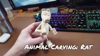 Whittling an Rat in Cuphead Style out of wood [upl. by Geldens]