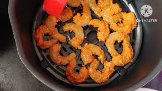 రొయ్యల వేపుడు prawns fry in air fryer shortsyoutube [upl. by Neeliak]