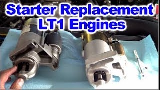 How to replace the Starter on Firebird Trans Am Camaro or Corvette equipped with LT1 Engine [upl. by Milburr481]