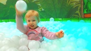 Indoor Playground Family Fun for Kids Part 6 with Spelling  Ball Pits Slides Tunnels Rides [upl. by Habas511]