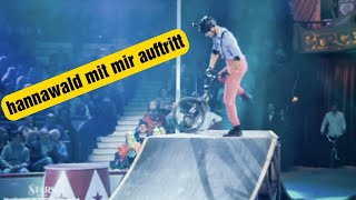 Stars in der Manege Sven hannawald auf dem BMX in der halfpipe  starsindermanege [upl. by Garlanda101]