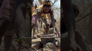 Boiling to make soup the hadza way [upl. by Elfreda]