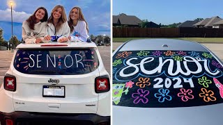 Senior Car Decorating Ideas 2024  Decorating My Car [upl. by Dorene]