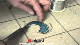 Tinning a Copper Foiled Glass Piece [upl. by Randi]