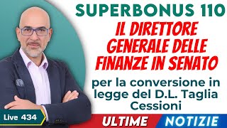 Il Direttore Generale delle Finanze in Senato per la conversione in legge del DL Taglia Cessioni [upl. by Llyrrad]