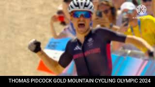 thomas pidcock cycling mountain bike Olympic 2024 [upl. by Amairam]