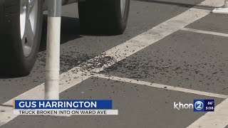 String of vehicles hit in string of Honolulu smashandgrabs [upl. by Ocirnor]