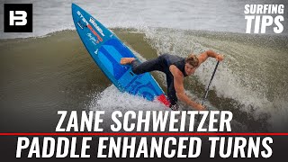 ZANE SCHWEITZER  SUP Surfing Tips  paddle enhanced turns [upl. by Earlie]