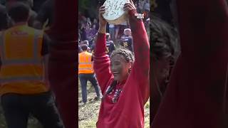 🧀 CheeseRolling race Competitors chase a wheel of cheese down extremely steep hill [upl. by Hnirt]