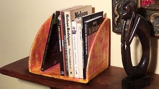 RÁPIDO E FÁCIL COMO FAZER APARADOR DE LIVROS  DIY BOOK SUPPORT  COMO HACER SUPORTE PARA LIBROS [upl. by Alam371]