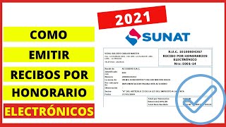 ✅ COMO EMITIR RECIBOS POR HONORARIOS ELECTRONICOS 2021 CORRECTAMENTE PASO A PASO🆗 [upl. by Nennahs181]