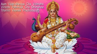 Saraswathi Vaani Gayathri Mantra  Full with Lyrics in English  Powerful Mantra To Gain Knowledge [upl. by Aihsemat408]