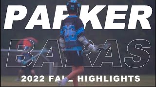 Parker Baras 2022 Fall Highlights  2WAY Brunswick 2028 [upl. by Atoiyanap]