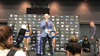 DOMINIQUE BREAZEALE VS CARLOS NEGRON WEIGHT IN AND FACEOFF [upl. by Katz58]