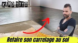 REFAIRE LE SOL DE SA CUISINE EN CARRELAGE [upl. by Gregson]