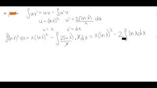 Integration of lnx2 by parts Student [upl. by Atirres]