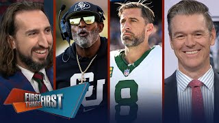 Rodgers future with Jets in question Is Deion to Cowboys a good idea  FIRST THINGS FIRST [upl. by Venus]