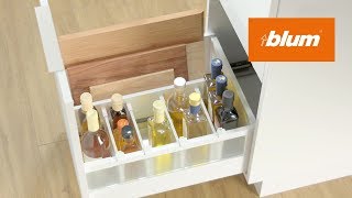 ORGALINE bottle set inner dividing system for bottles  Blum [upl. by Kluge]