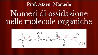 Numeri di ossidazione nelle molecole organiche ProfAtzeni ISCRIVITI [upl. by Thibaut]