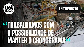 Cratera na Marginal Tietê Cronograma de obras da Linha 6 deve ser mantido diz secretário [upl. by Ahsimit]