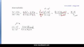 Matematika 1  odgovor na pitanje  skrati algebarske razlomke  instrukcije za prvi srednje [upl. by Dahle596]