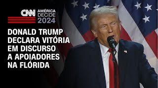 Donald Trump declara vitória em discurso a apoiadores na Flórida  AMÉRICA DECIDE [upl. by O'Donovan]