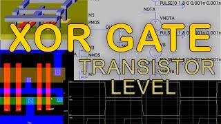 Designing 2 input xor CMOS Transistor level with LTSpice and Microwind [upl. by Niloc]