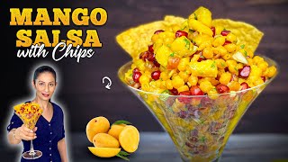 How to make Mango Salsa with Chips at Home  Meghna’s Food Magic [upl. by Airotna]