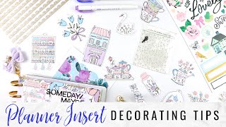 How to Decorate a Planner Insert  Happy Planner [upl. by Ymot]