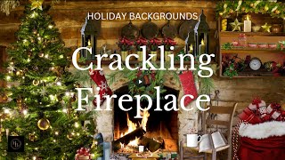 Fireplace Ambience Christmas Fireplace Background  Crackling Fireplace Sounds [upl. by Burton]