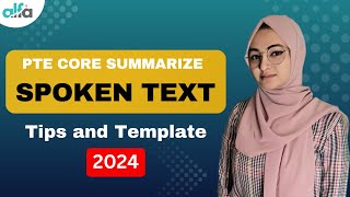 PTE Core Summarize Spoken Text  2024 Tips and Template  100 Tried amp Tested  Alfa PTE [upl. by Parshall]