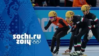 Ladies Short Track Speed Skating  3000m Relay SemiFinals  Sochi 2014 Winter Olympics [upl. by Abelard]