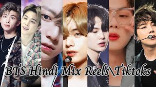 BTS TikTokinsta reelsbts Hindi amp English Mix Video Compilation Edits [upl. by Aleydis]