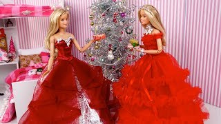 Barbie Twins Holiday Morning Routine  Opening Christmas Presents [upl. by Nowell]