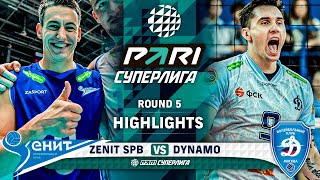 Zenit SPB vs Dynamo MSK  Round 5  Highlights  PARI SUPER LEAGUE 20232024 [upl. by Llemmart]