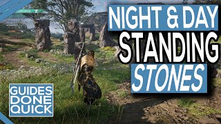 AC Valhalla Night amp Day Solve Standing Stones Mystery [upl. by Ecinaj181]