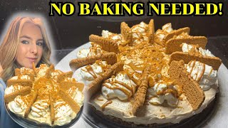 Biscoff Cheesecake  The EASIEST NoBake Recipe [upl. by Mame]