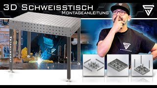 STAHLWERK 3D Schweißtisch WT100 3D ST Montagetisch DIY Bausatz mit D16 Lochsystem [upl. by Amak]