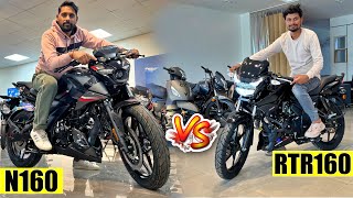 Apache RTR 160 2v 2024 VS Pulsar N160 USD Which Is Best 1600cc Bike In India [upl. by Wyn207]