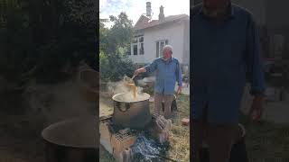 Traditional Grape Molasses Boiling – Authentic Turkish Pekmez Recipe [upl. by Aleusnoc674]