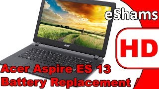 Acer Aspire ES 13 Battery Replacement AC14B13J [upl. by Maghutte]